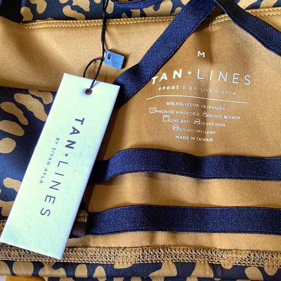 Tan Lines by Sivan Ayla Temescal Cyn Bronze Cheetah Sports Bra Size Medium - Picture 4 of 4